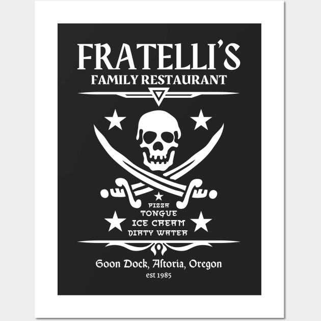 Fratelli's Family Restaurant The Goonies 80s Oregon Original Aesthetic Tribute 〶 Wall Art by Terahertz'Cloth